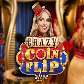 Live Casino logo of Crazy Coin Flip from Evolution at Priced Up Casino