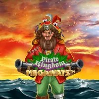 Pirate Kingdom Megaways online game logo by Iron Dog Studio on priced-upcasino.uk