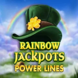 Rainbow Jackpots Power Lines logo by Red Tiger Gaming Priced Up Casino