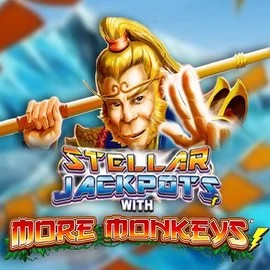 Stellar Jackpots with More Monkeys game by Lightning Box Game – logo hosted on Priced Up Casino
