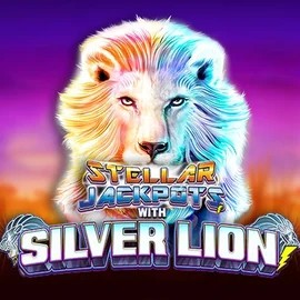 Stellar Jackpots with Silver Lion logo by Lightning Box Game at Priced Up Casino